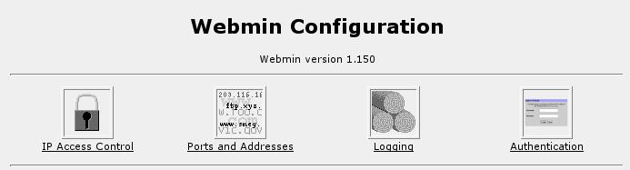 2. Webmin Configuration 2. Webmin Configuration 2.1.