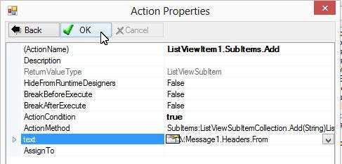 11. In the same way, add Sent time to the list view