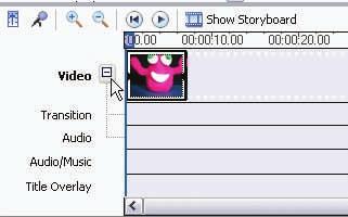 7. Click on the little + sign next to the Video track on the timeline. 8.
