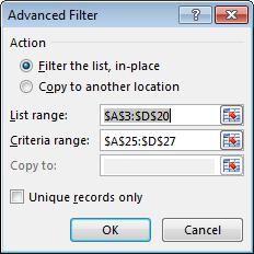 Excel should have automatically entered your list range into the List range box.