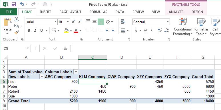 Filtering and sorting data within a pivot table Open a workbook