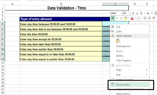 Excel 2013 Advanced Page 171 This will display the Format Cells dialog box.