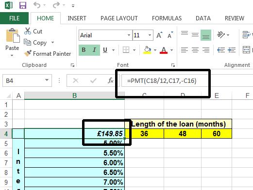 Excel 2013 Advanced Page 28 We can ask a what-if question relating to how many months to spread the loan over.