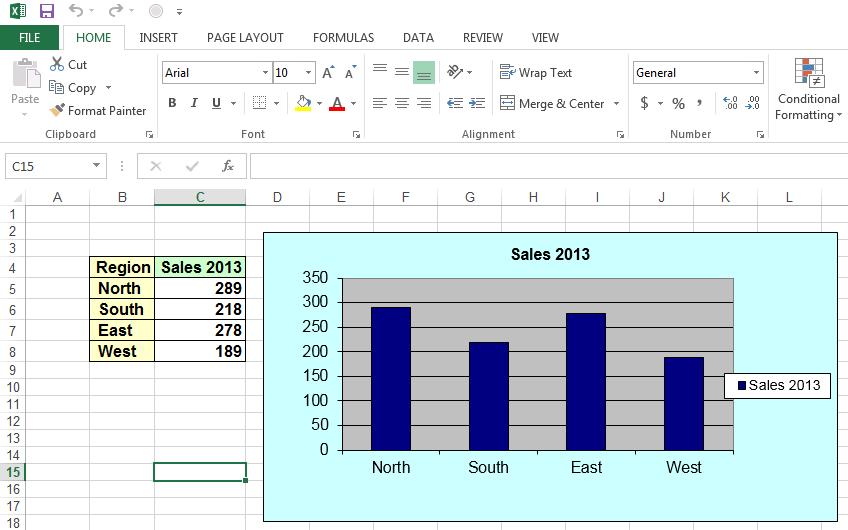 Excel 2013 Advanced Page 46 Click once on the vertical axis so