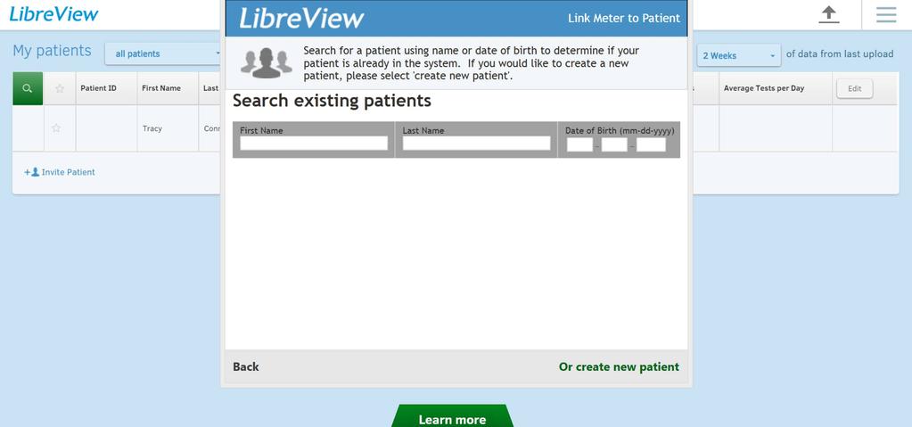 2 If your device is not assigned to a patient you will be prompted to generate an anonymous report or link