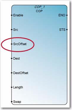 When copying the source array from the middle of an array, use SrcOffset to specify how many elements you need to