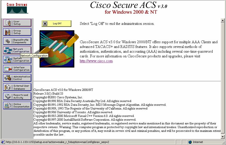 APPENDIX E: CONFIGURING CISCO ACS RADIUS SERVER 121 Appendix E: Configuring Cisco ACS RADIUS Server Use the following procedure to configure the Cisco RADIUS server so that you can work with Dominion