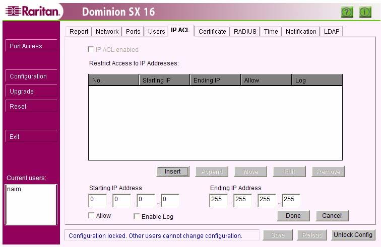 44 DOMINION SX INSTALLATION AND OPERATIONS MANUAL Browser Graphical User Interface (GUI) The