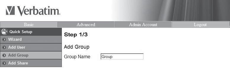 Fill in the initial screen with your group s name. The group name must be lower-case and may be a maximum of 20 alphanumeric characters, without spaces.