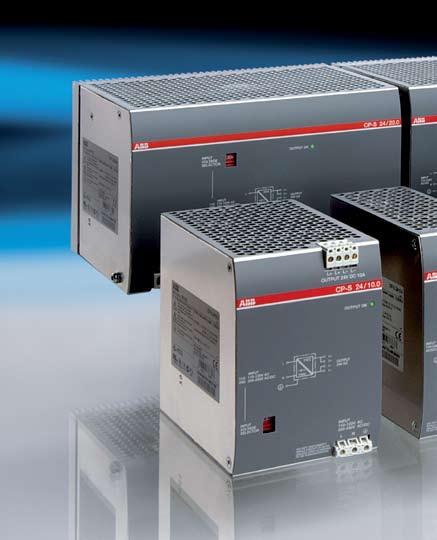 The proven power supplies of the CP-S and CP-C range The CP-C range features an ABB design innovation. It has plug and play function modules.