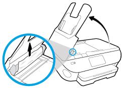 2. Gently pull the jammed paper out of the rollers.