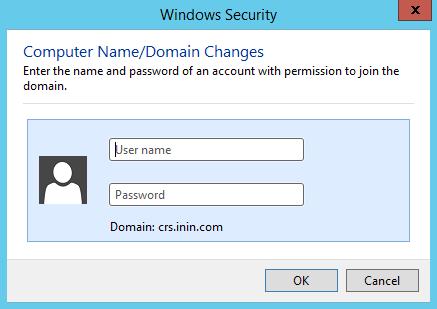 The Windows Security dialog box opens. 6. In the User name and Password fields, type the appropriate credentials and click OK.