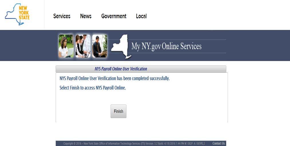 NYS Payroll Online Verification Once you have completed the one time verification process, you