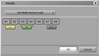 Track formats for sequeces, group clips, or subclips caot be modified. 5.