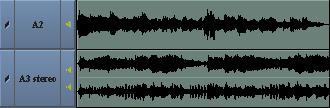 Waveform Sample Plot, Moo ad Stereo Tracks After you make a selectio, the waveform appears i the selected tracks.