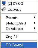 video recorder site from the monitor, he can remotely trigger alarm output in video recorder.