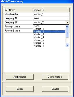 By clicking any cell in the left column of the menu, you can assign the