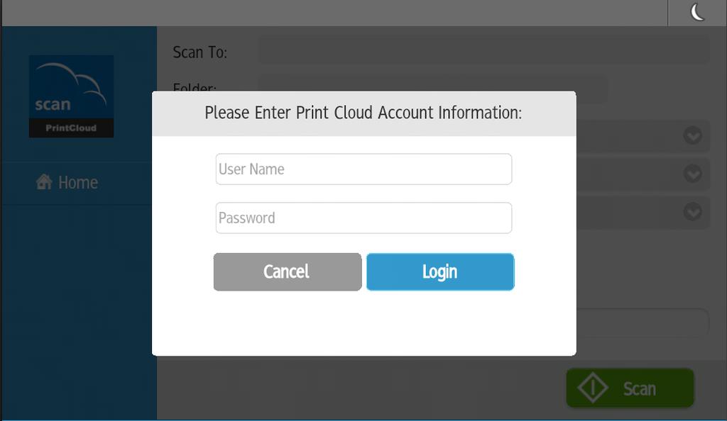Login Screen: Enter user name in User Name edit box.