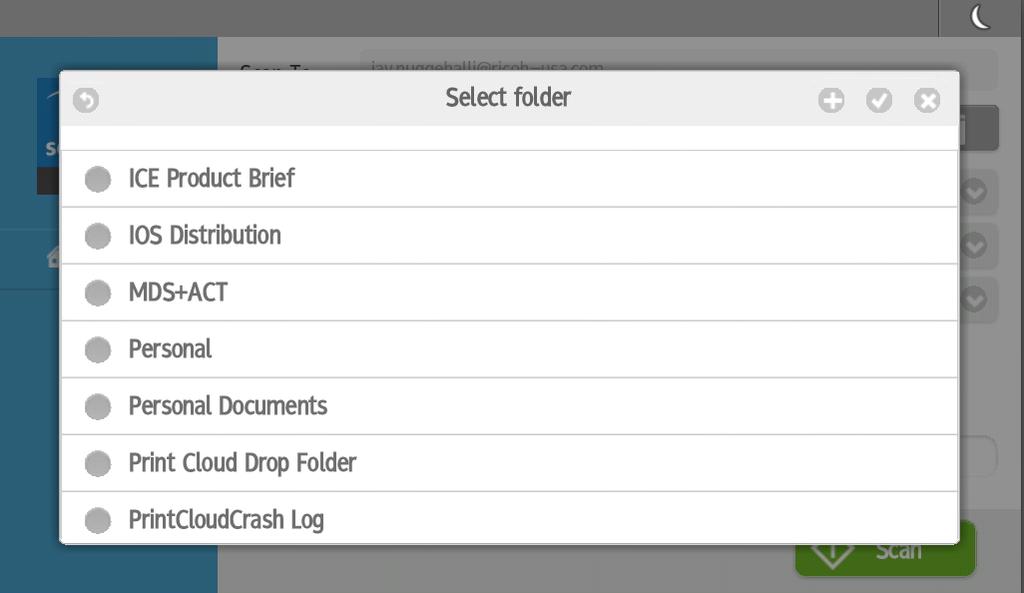 Pressing this in Select folder dialog switches the dialog in to folder selection mode from folder browsing mode.