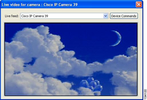Defining the Duration of Event Video Recording Chapter 15 Step 5 For live video, you can optionally invoke a command for a device associated with a camera. a. Click Device Commands. b.