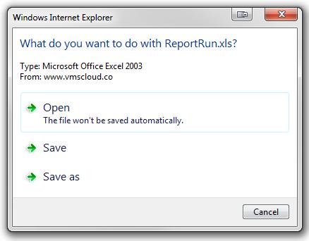 Exporting Reports to Excel Any Report created using etrac Report Builder can be exported to Excel.