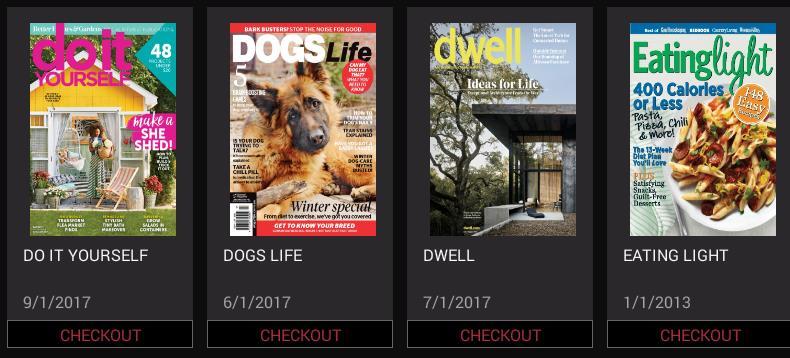 6. You can browse for magazines by clicking on the + sign or Explore. You can also search for a specific magazine by tapping on the search icon. 7.