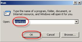 Windows XP: Win-10 Win-7 Vista Začetek Kliknete na gumb 'Start' levo spodaj na osnovnem zaslonu: Nato izberite in kliknite na 'Run...' oziroma 'Zaženi.