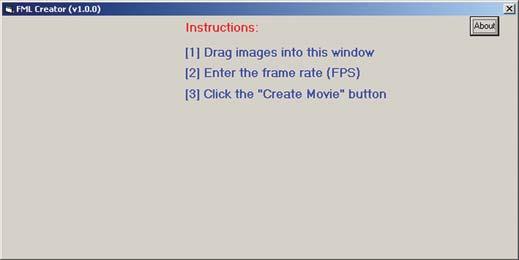 Converting Image Sequences to Flash Movie Loops A C Fig. 2 Creating Adobe Shockwave Flash Movie Loop with Flash Movie Loop Creator.