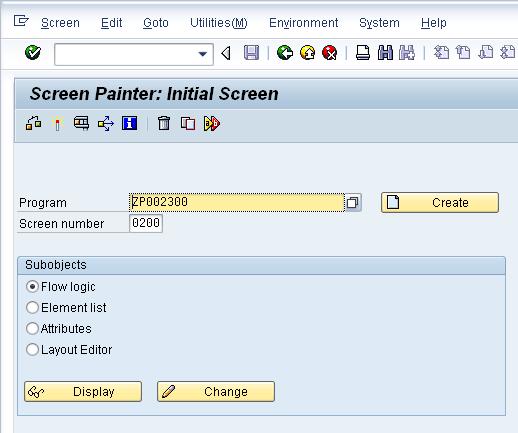 It navigates to the Screen Painter (SE51) transaction.
