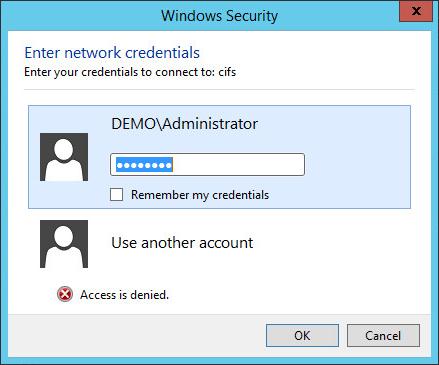 Windows does not understand the reason for the denial, it just assumes that you need different credentials which is why it prompts you for a login and