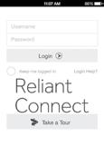 Using the Reliant Connect app Download the app and log in The Reliant Connect app can be downloaded from the App Store SM and on Google Play TM.