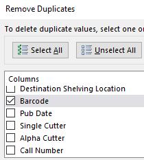 Eliminate blanks Find and Select > Go To Special > Blanks Click on the Fill Color to highlight the blank cells