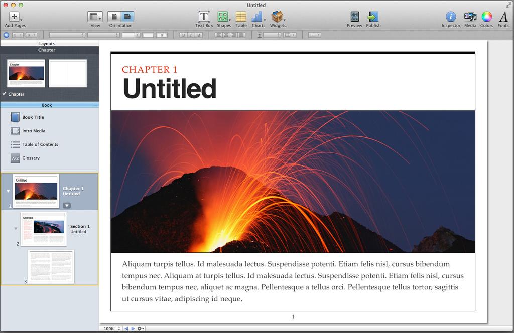 2 Get started quickly with templates To start creating your book, choose one of the beautiful Apple-designed templates.