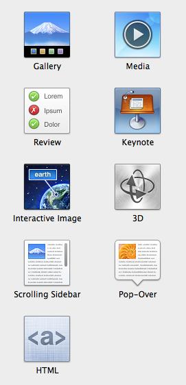 SECTION 5 Interactive Widgets Widgets are small interactive applications that will bring your ibook to life.