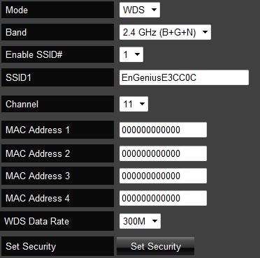Wireless Distribution System Mode Configure the router's wireless settings in WDS mode. Channel: Select a channel to assign to the wireless network.
