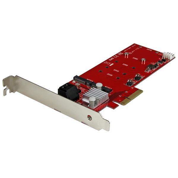 2x M.2 NGFF SSD RAID Controller Card plus 2x SATA III Ports - PCIe Product ID: PEXM2SAT3422 This M.2 SSD RAID controller card lets you install two M.