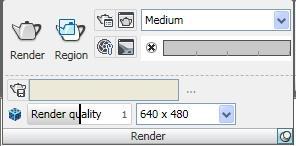 Render control panel Provides access to AutoCAD s rendering commands Render Render cropped region Render presets Render progress