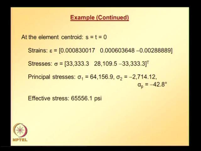 (Refer Slide Time: 34:02) So, if somebody is interested in finding the stresses and strains, and the corresponding principle stresses and equivalent