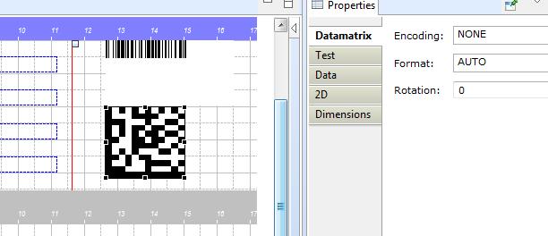 Once the barcode is in your document you can distinguish 2 kind of properties: In the Data section you can find properties which are common to all barcodes types.