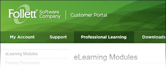 4. Click the Professional Learning option.