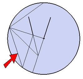 19. Erase everything inside the circle except for the center point and the pentagon edge you just drew.