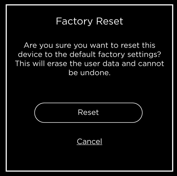 Reboot Used to reboot the device. Most common use of this is to reset the device after network changes. 1. From the Home Screen tap the icon or swipe down 2. Tap the icon. 3.