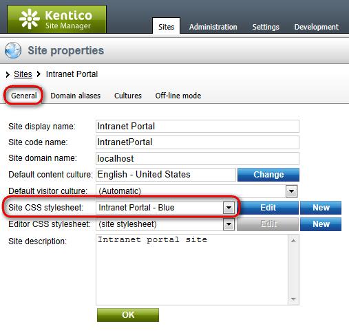 96 Kentico CMS 6.0 Intranet Administrator's Guide 8 Customizing the portal 8.
