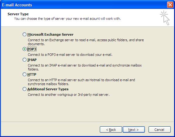 1. How to set up POP3/SMTP for Outlook 2003 a.