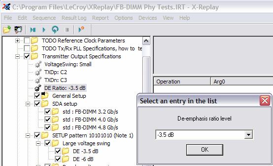 X-REPLAY OPERATION SDA-SAS Software Option This section covers use of X-Replay and the supplied SAS_PHY_Compliance.