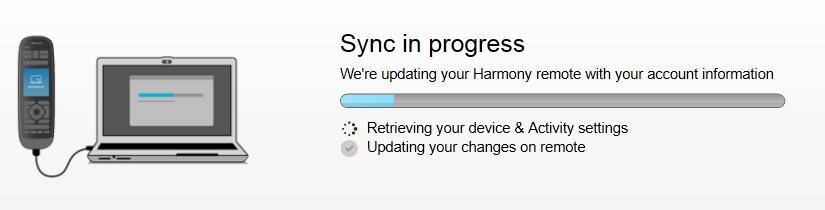 your remote. When prompted, click Sync to continue.