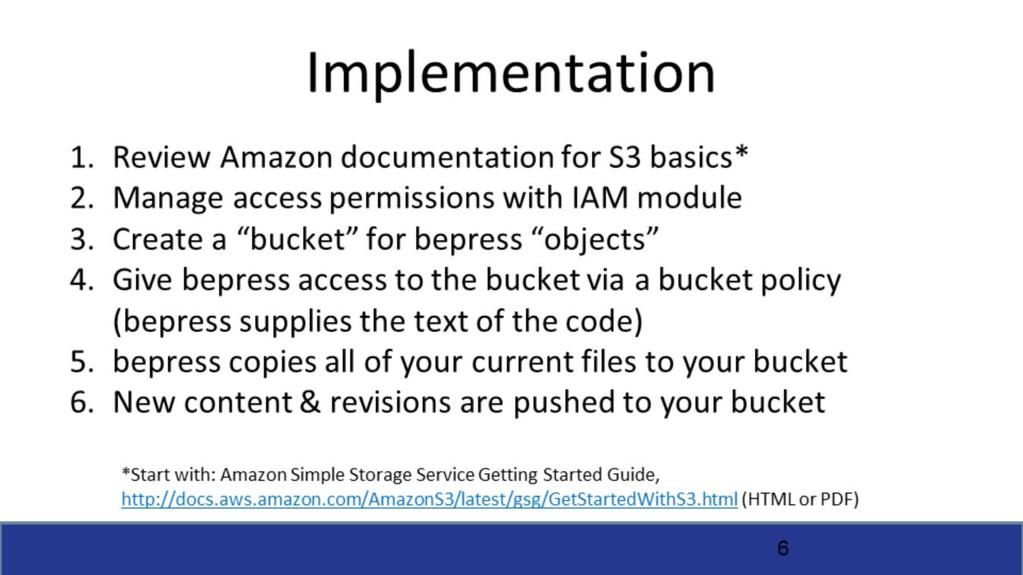 Then I had to learn how to use Amazon Web Services, which was easier than I anticipated. They have a large user base and their documentation is excellent, with plenty of examples.