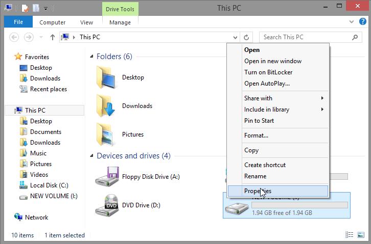 Open the This PC window to review information about the new disk partition. a. Click Start, type this pc, and press Enter to open the This PC window. Note: In Windows 8.