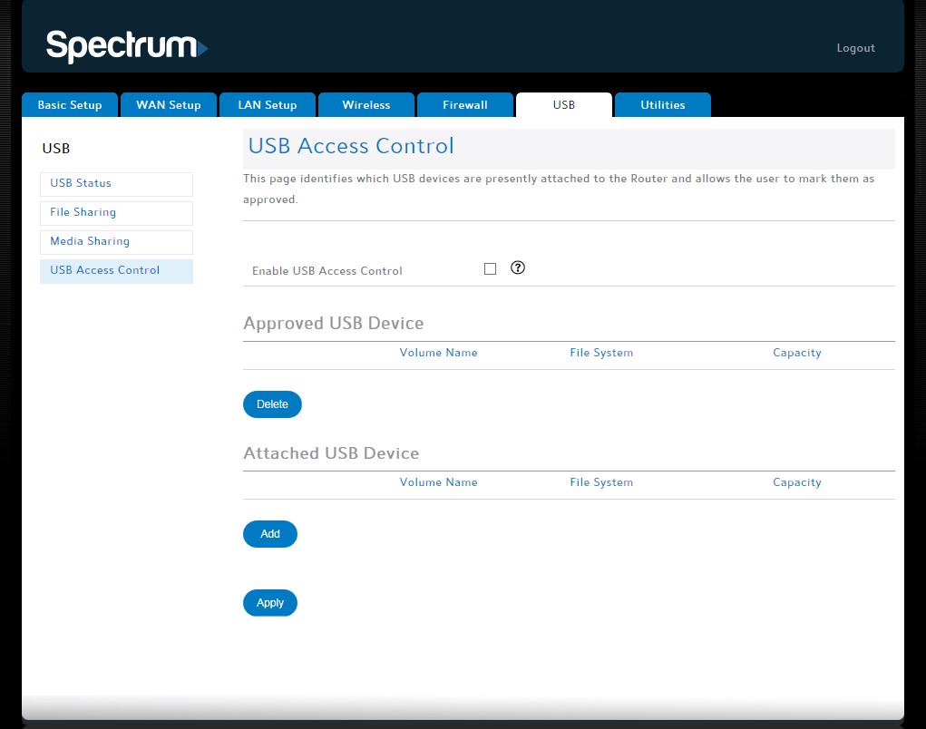 USB Access Control USB access control lets you specify which USB devices are allowed to have access to your network.