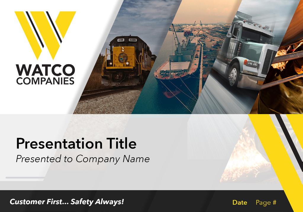 4.0 / APPLICATION WATCO COMPANIES / CORPORATE IDENTITY GUIDELINES 15 PRESENTATION Presentations should be produced with the same discipline and care as all other Watco marketing and communications